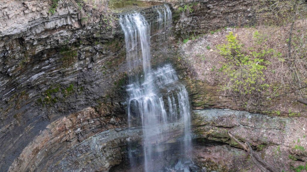 Looking down at Felkers Falls on the Niagara Escarpment